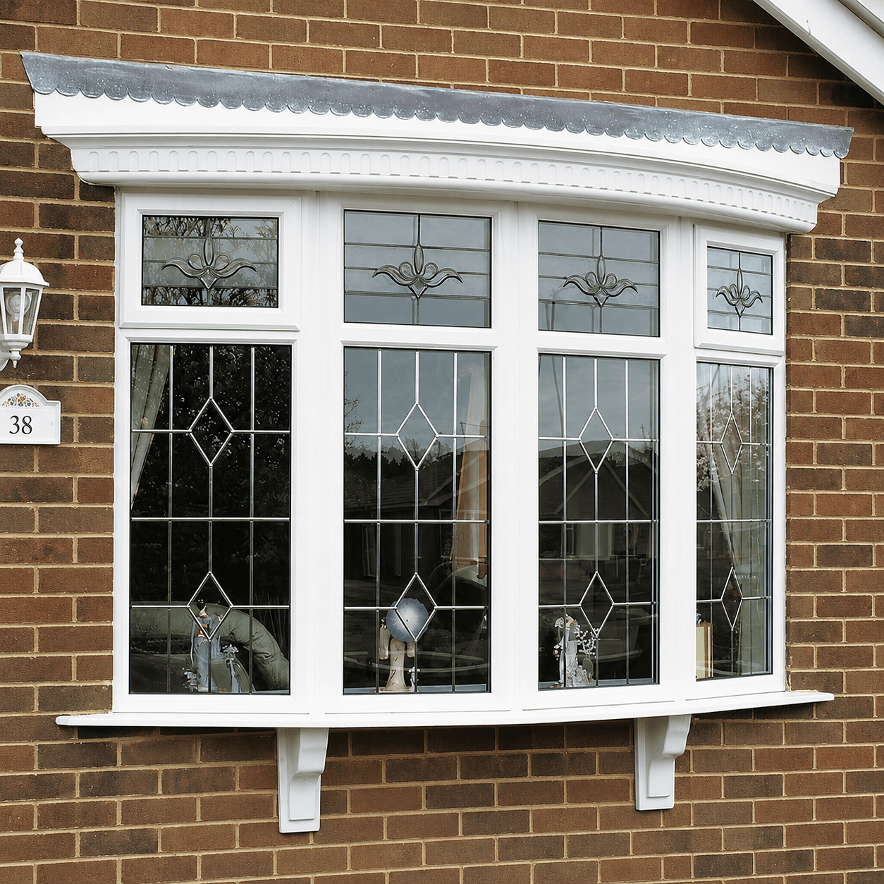 1800mm GRP Foam Filled Bow Window Canopy image